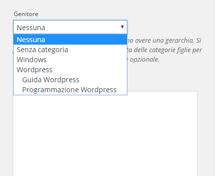 Cosa-sono-le-categorie-genitore-in-Wordpress-selezionare-categoria-Genitore