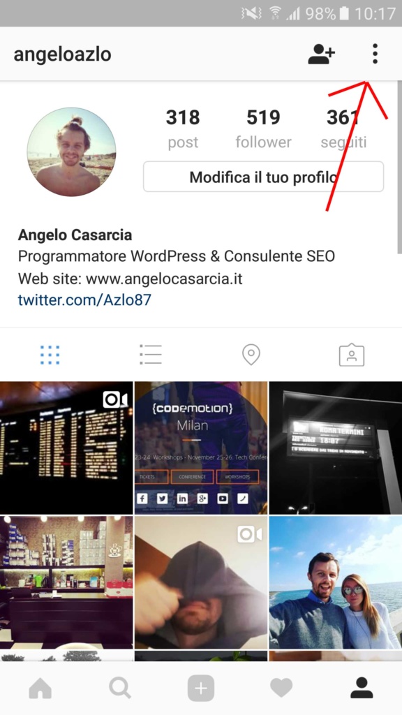 come-inserire-pulsante-contatta-su-intastagram-profilo-social-media-management-angelocasarcia-it