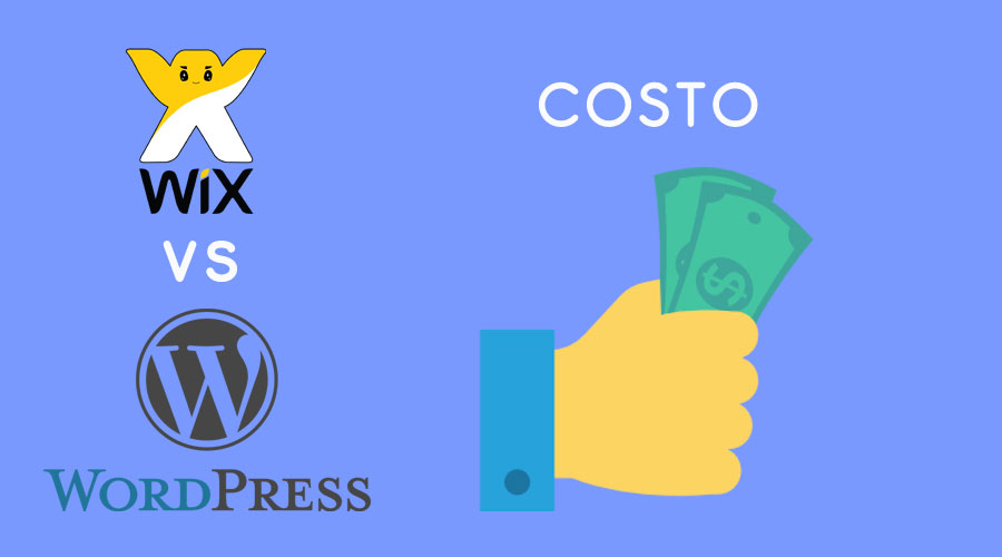 Wix vs WordPress : costo