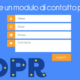 Adeguare un modulo di contatto per il GDPR