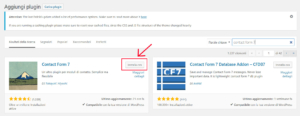 Creare un modulo di contatto su WordPress : installazione Contact Form 7