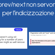 rel=prev/next non serve più per l'indicizzazione